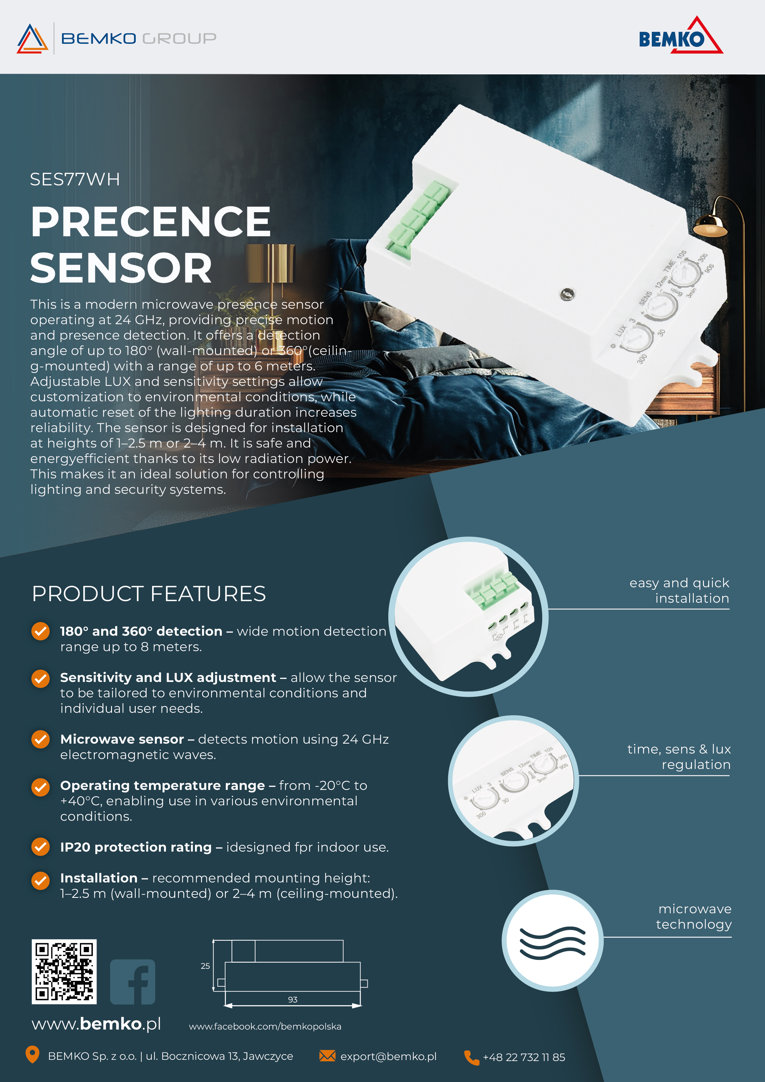 Microwave Presence Sensor SES77WH – A New Dimension of Detection